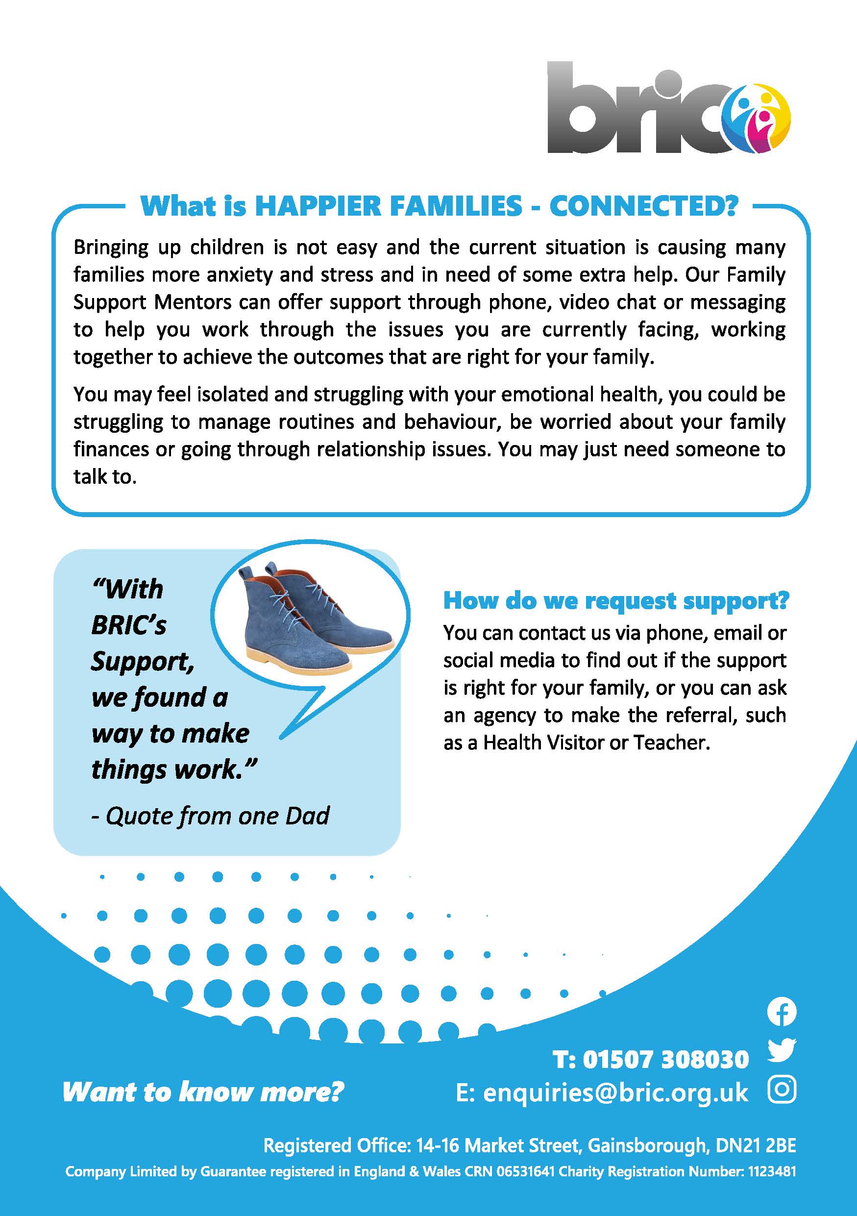 Happier Families Connected leaflet